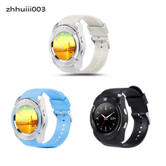 Zhihui Đồng Hồ Thông Minh v8 Màn Hình Tròn 1.22 inch hd Hỗ Trợ Theo Dõi Giấc Ngủ Cho Nam Nữ