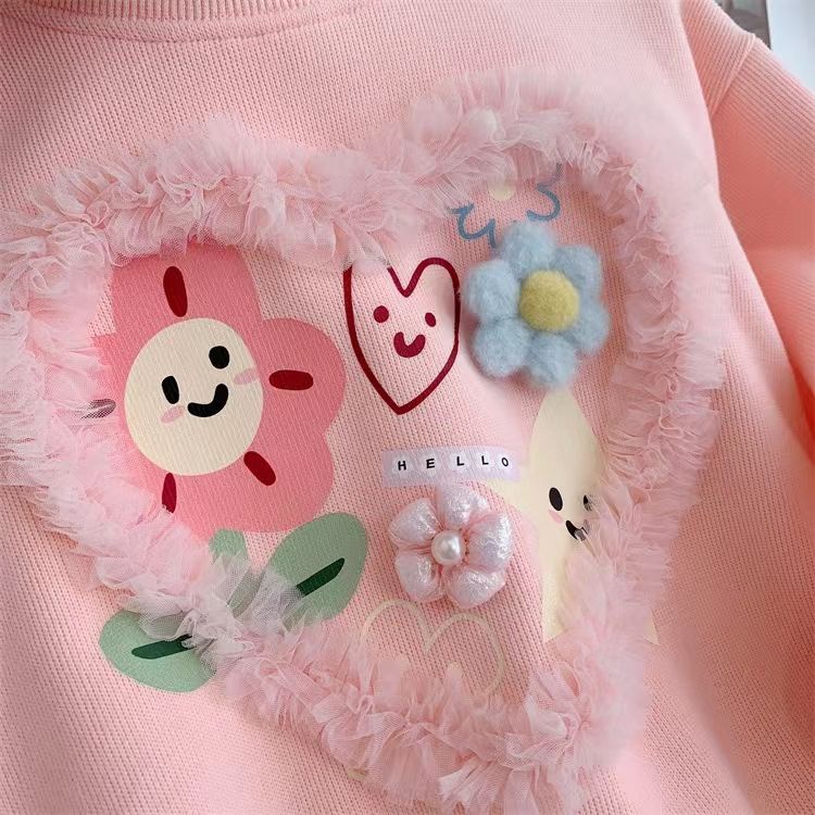 Áo Thun Tay Dài Phong Cách Hàn Quốc Cho Bé Gái