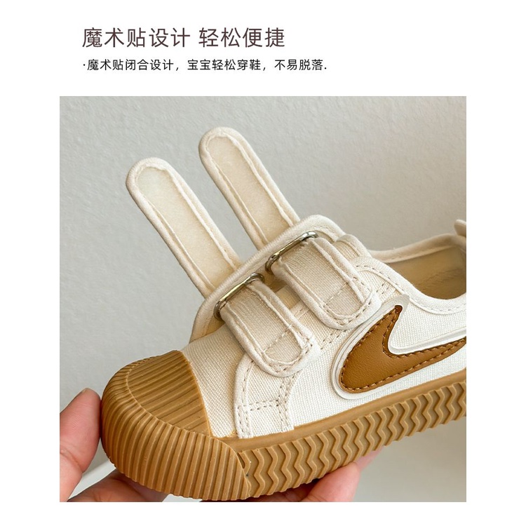 Giày Thể Thao Vải canvas Đế Mềm Thời Trang Cho Bé
