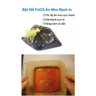Bột sắt fecl3 ngâm làm mạch diện tử 100g