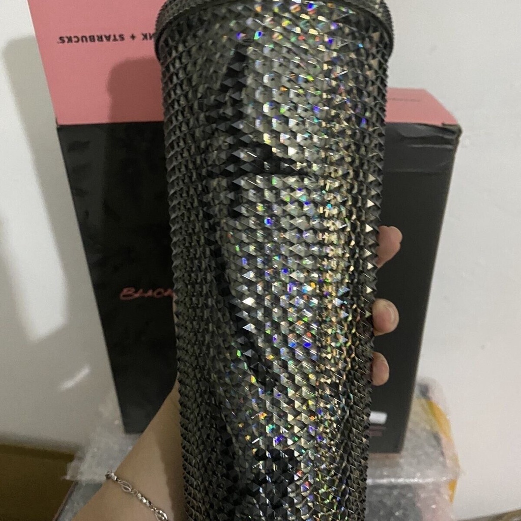 Blackpink Chai Quà Tặng 24oz Mẫu Mới Của Thái Lan 2023 new starbucks Màu Hồng Đen
