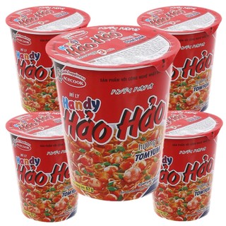 Combo 5 ly ( mỗi ly 67g) mì Hảo Hảo Tomyum (Date mới 5 tháng)