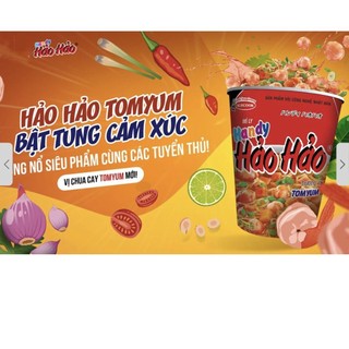 Combo 5 ly ( mỗi ly 67g) mì Hảo Hảo Tomyum (Date mới 5 tháng)