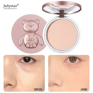 Phấn phủ bắt sáng JULYSTAR che khuyết điểm kiềm dầu tự nhiên trang điểm dưỡng ẩm nhẹ mịn thoáng khí chống nước lâu trôi