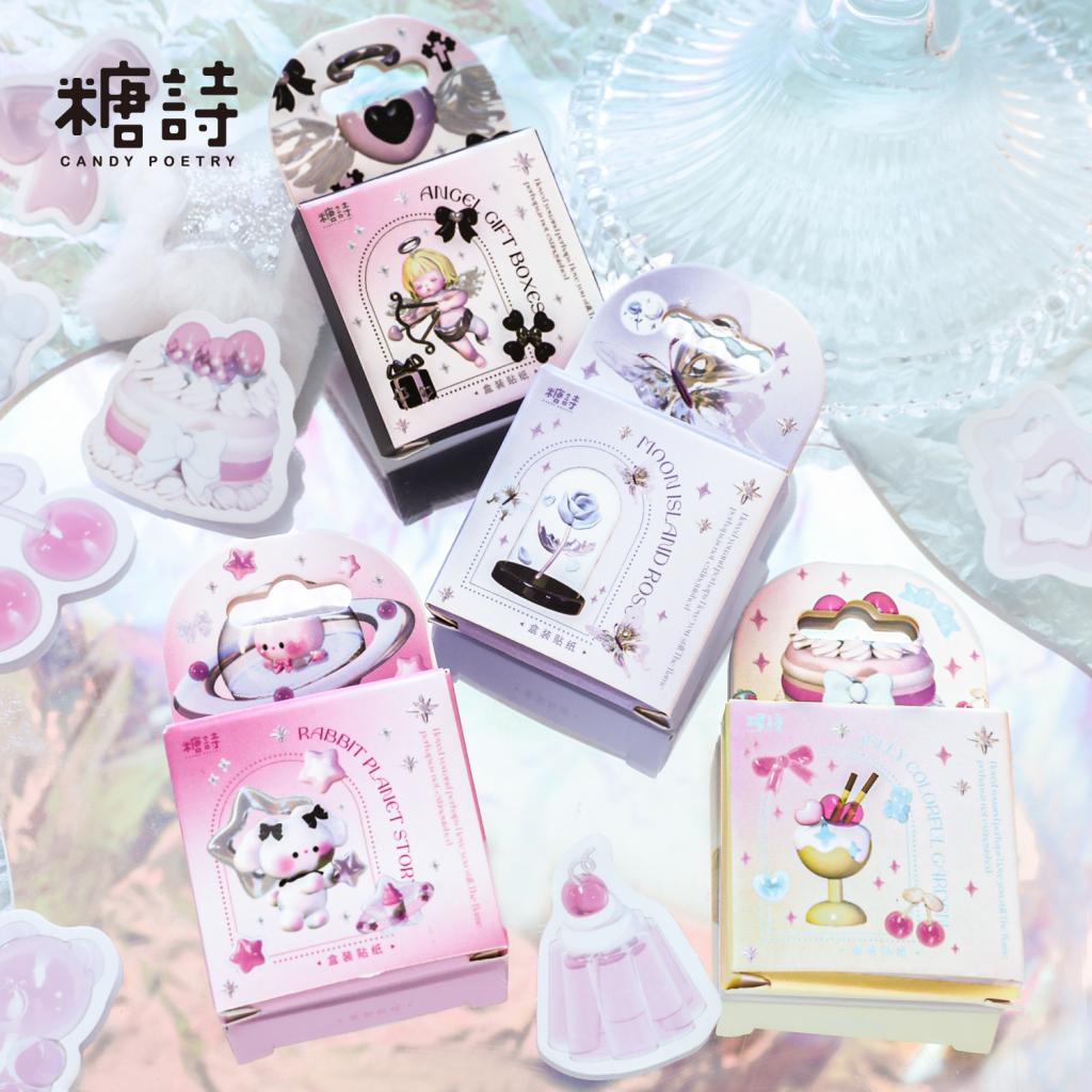 Set 46 Miếng Dán Trang Trí Hình Thỏ Xinh Xắn