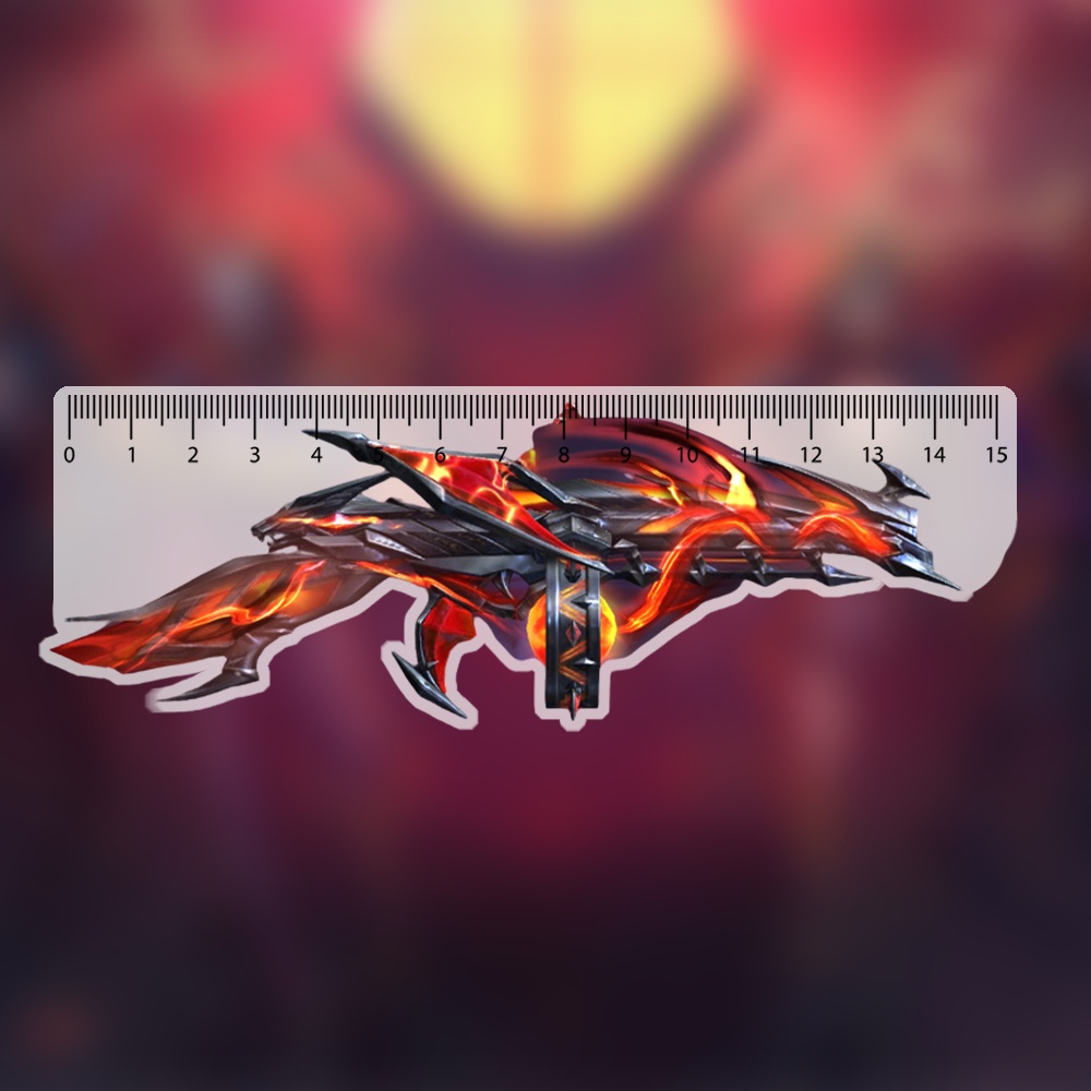 Mô hình Thước Kẻ Học Sinh 15cm In Free Fire Cs Go Counter Strike Cf Game Hành Động