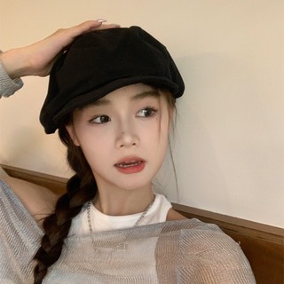 Đen Nón beret Thời Trang Hàn Quốc Cho Nữ