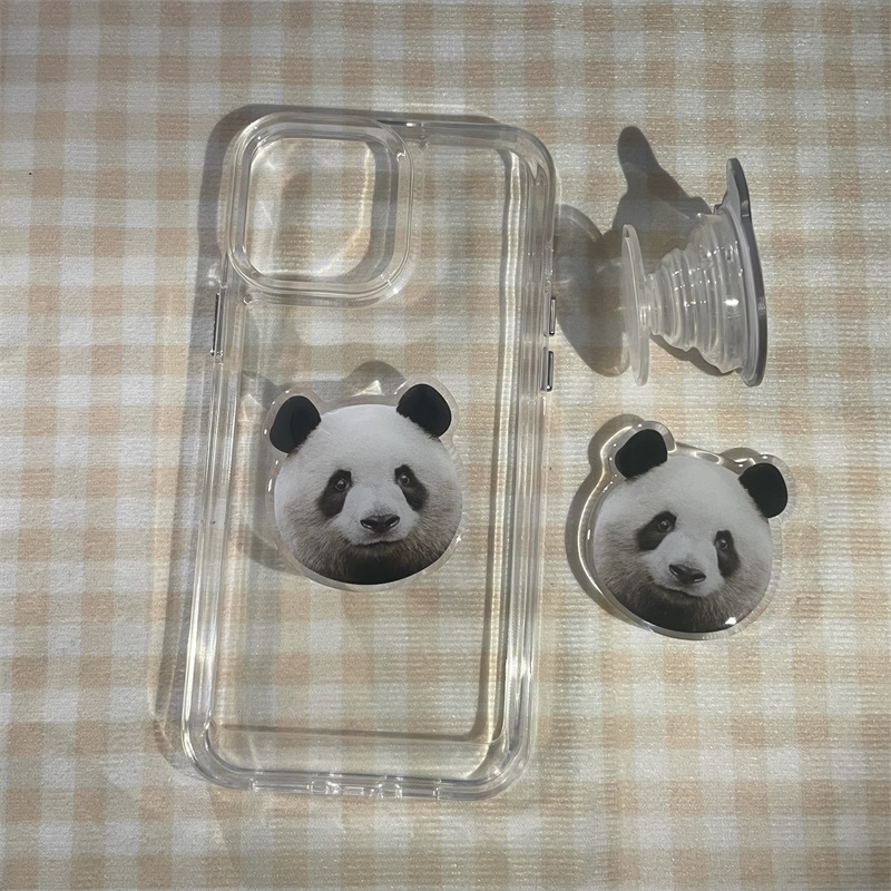 Hoạt Hình Nhẫn Đỡ Điện Thoại Hình Gấu Trúc Đáng Yêu Đứng