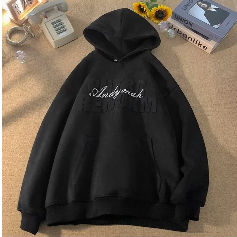 Áo Khoác Hoodie Da Lộn Thiết Kế Trẻ Trung Hợp Thời Trang Cho Nam 500g