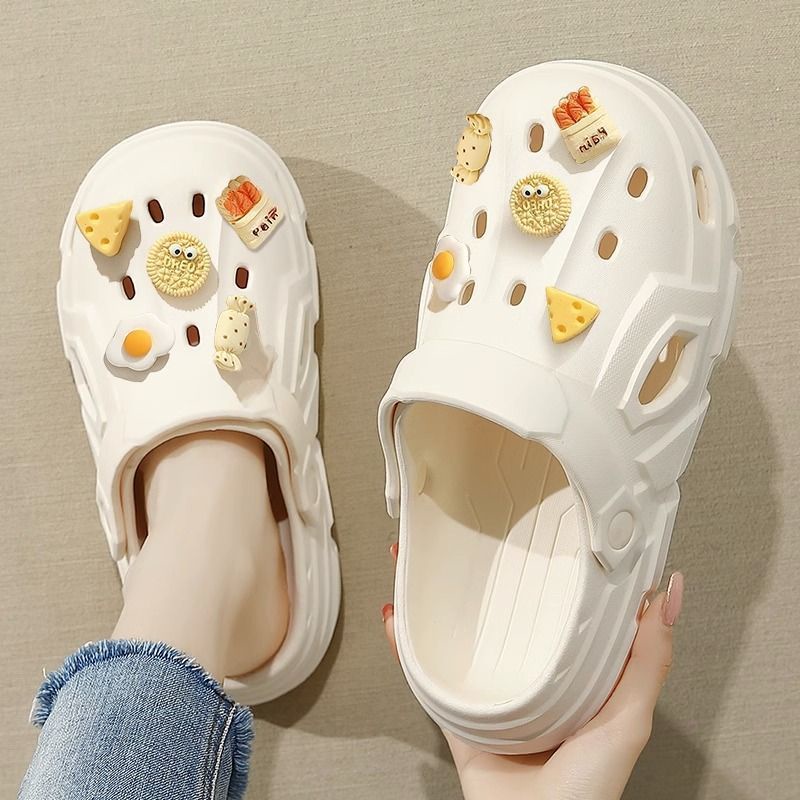 Giày Lười Đế Dày Có Lỗ Thoát Khí Chống Trượt Thời Trang Đi Biển