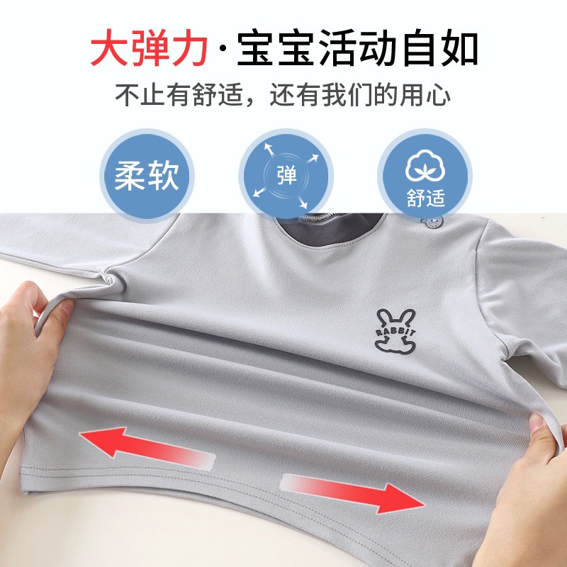 Bộ Đồ Ngủ Tay Dài 70-150cm Bằng Vải Nhung Giữ Ấm Mùa Thu Đông