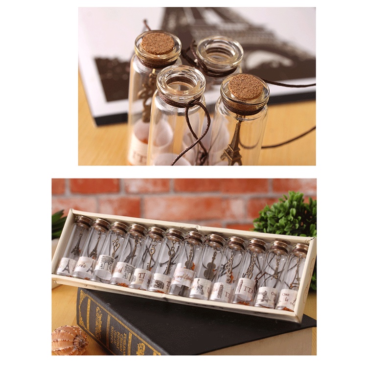 Bình Điều Ước Bằng Thủy Tinh Có Móc Khóa Mặt Gỗ Hình 12 Cung Hoàng Đạo Sáng Tạo Thích Hợp Làm Quà Cho Học