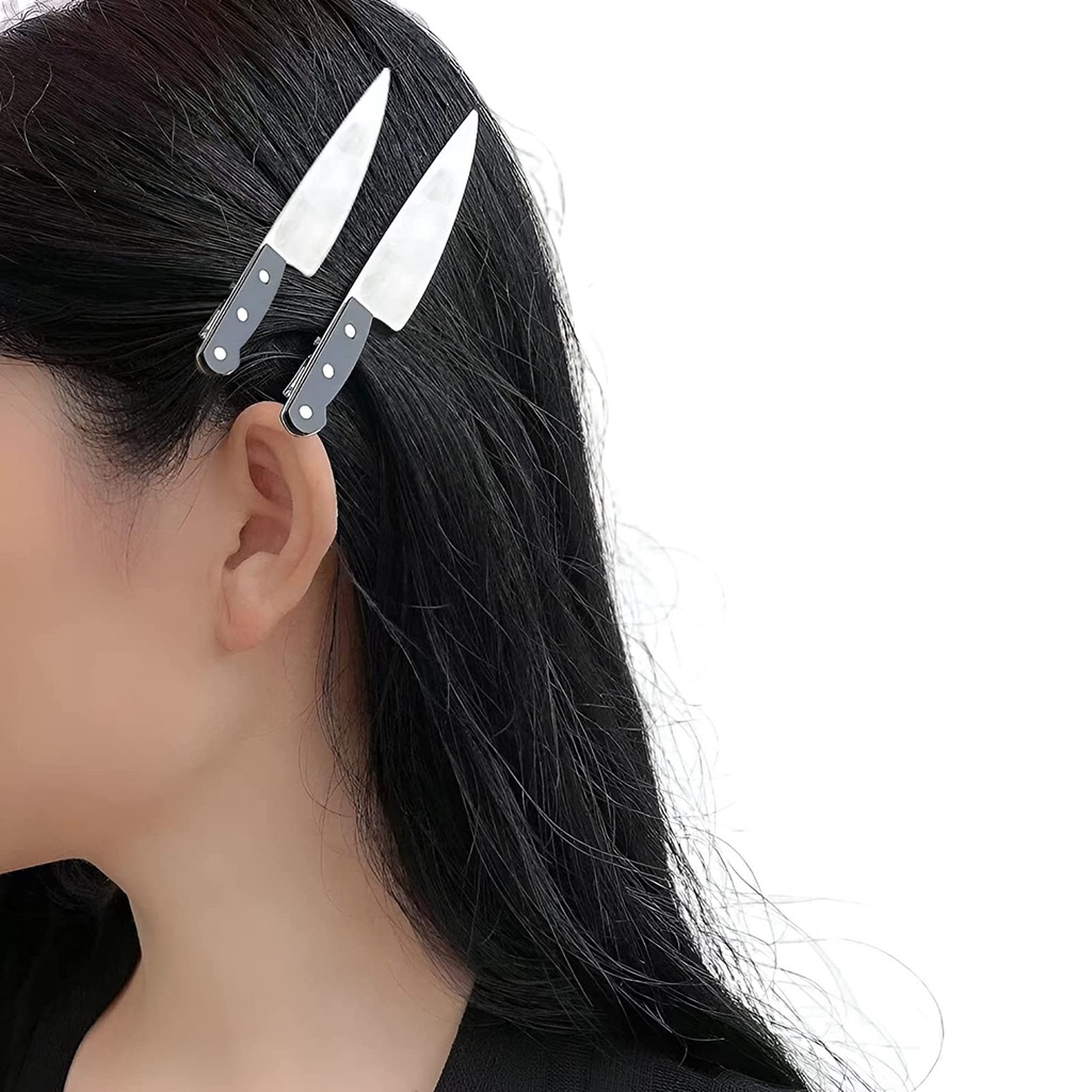 Kẹp Tóc Hình Dao Kéo Độc Đáo Chống Trượt Dùng Hóa Trang Cho Nữ