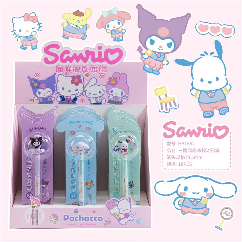 Sanrio Bút Bi Nước Ngòi 0.5mm Hình Búp Bê kuromi