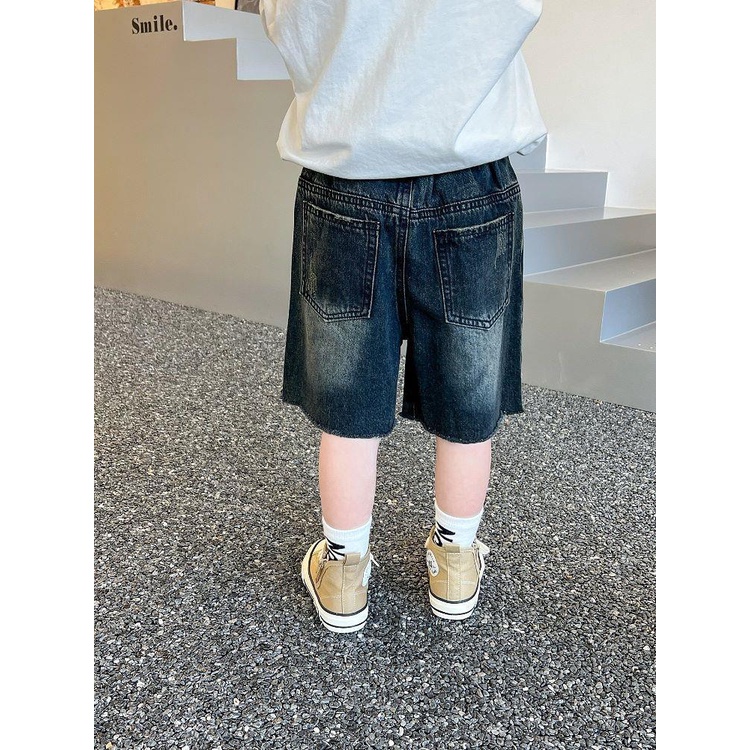 Quần Short denim Bé Trai 2023 Quần Âu Mới Mùa Hè