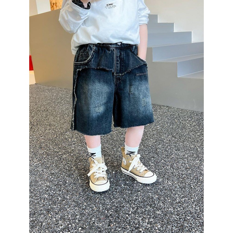 Quần Short denim Bé Trai 2023 Quần Âu Mới Mùa Hè