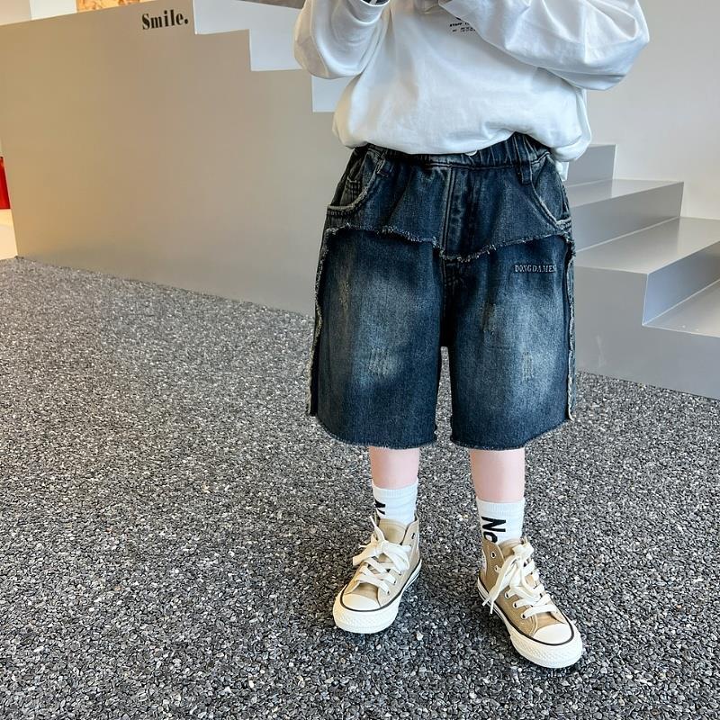 Quần Short denim Bé Trai 2023 Quần Âu Mới Mùa Hè