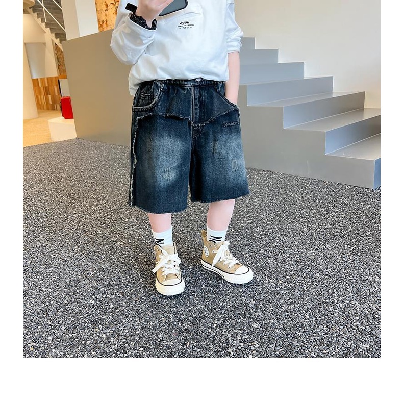 Quần Short denim Bé Trai 2023 Quần Âu Mới Mùa Hè