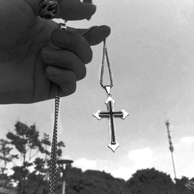 Vòng cổ Mặt Thánh Giá Phong Cách hip hop Thời Trang Cho Nam Và Nữ