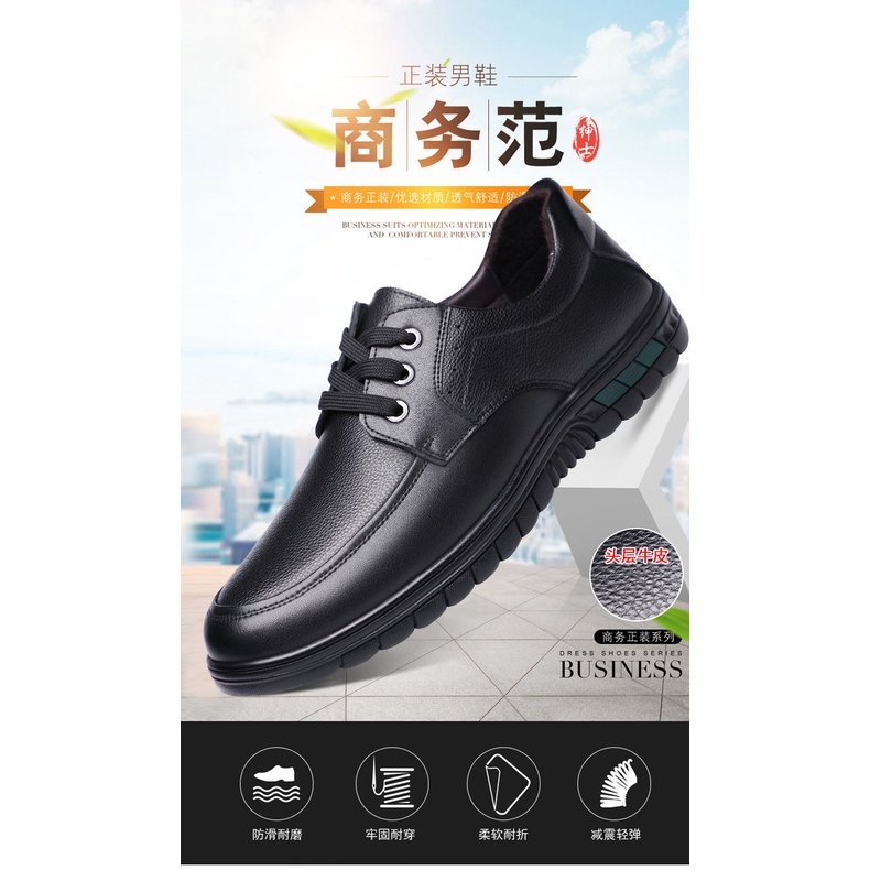 Giày Da Thật Đế Mềm Thoáng Khí Thời Trang 2023 Cho Nam Trung Niên