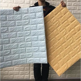 Wall paper foam 3d dinding wallpaper brick stickers wall stickers wallpaper waterproof self-adhesive wall stickers wallpaper design simple
