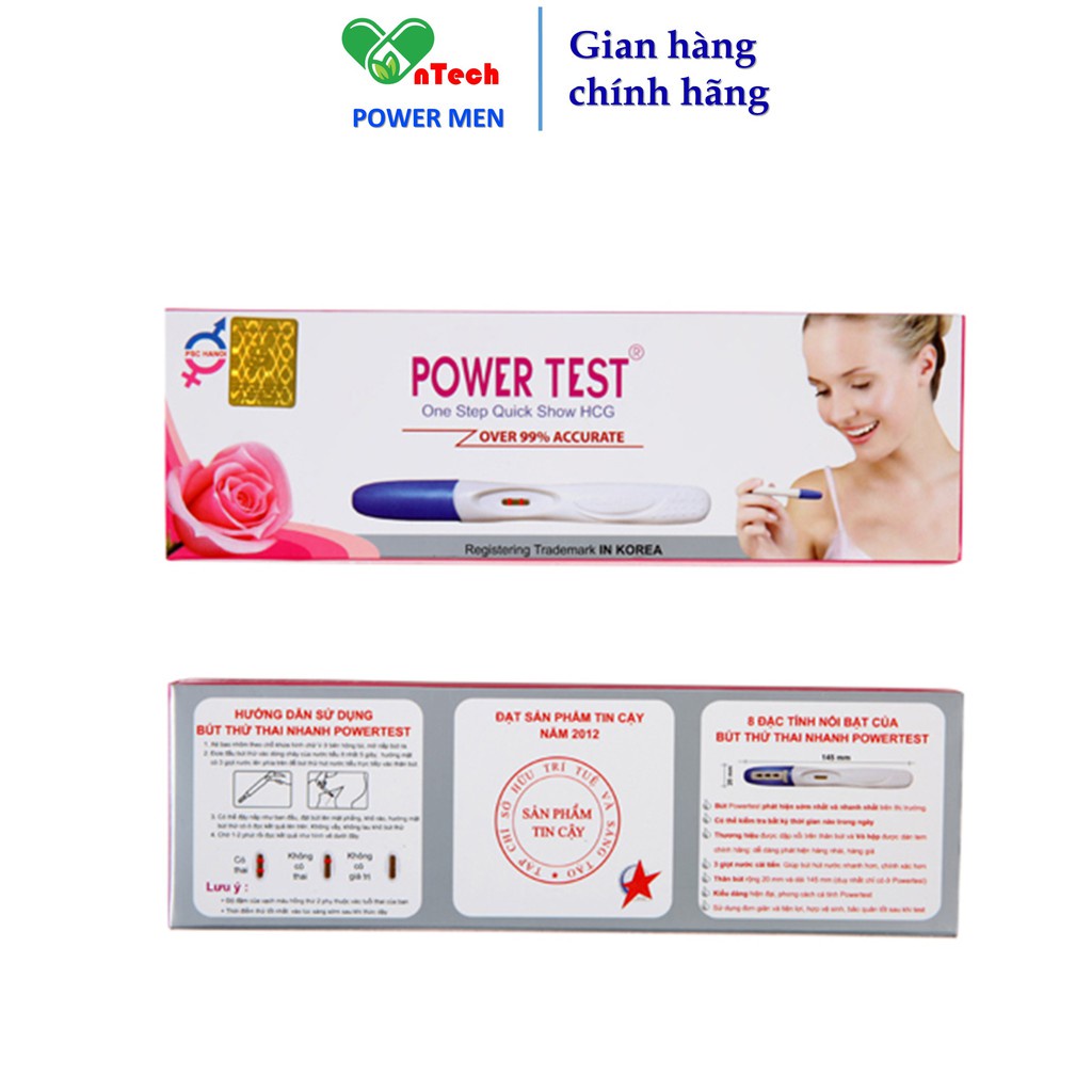 Bút Power Test Test thử thai nhanh, chính xác  Giao hàng kín đáo, luôn che tên sản phẩm