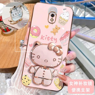 ốp lưng Samsung J3 J5 J7 PRO J3 J5 J7 2017 J330 J530 J730 3D Hello Kitty Cat Ốp Điện thoại Case Holder Silicon Mềm Chống Sốc Mạ Điện Gắn Gương Trang Điểm Samsung J3 J5 J7 PRO J3 J5 J7 2017 J330 J530 J730 phong cách mới trường hợp điện thoại cô gái