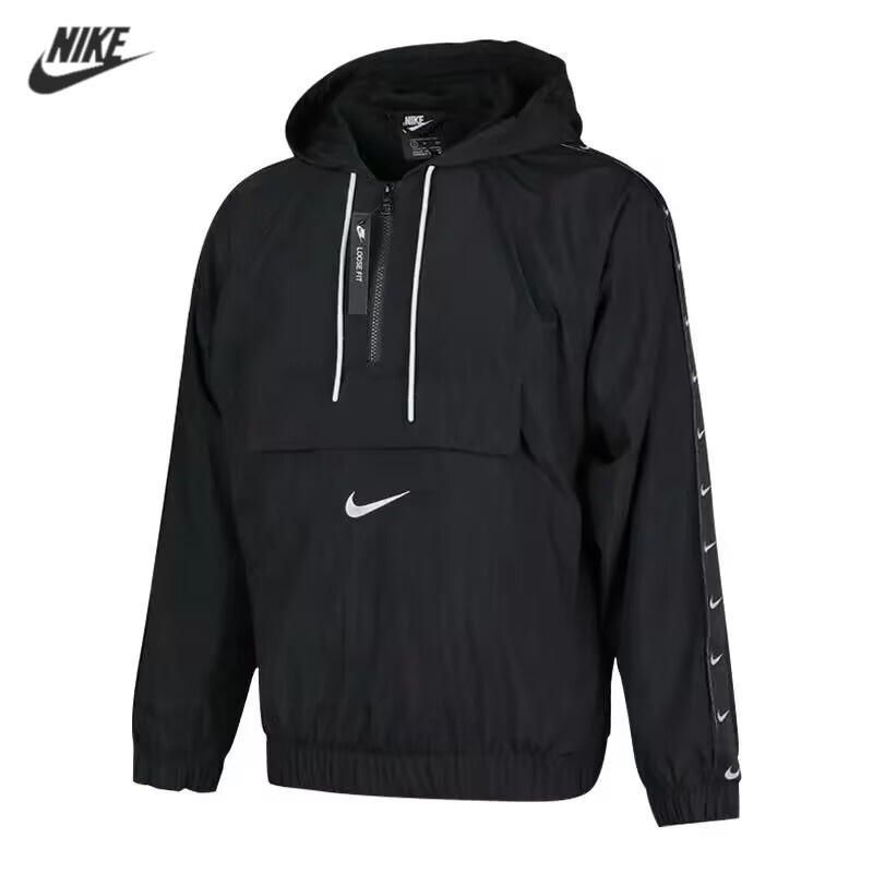 Áo Khoác nike Chính Hãng 100% Chống Gió Dáng Rộng Thêu logo Thời Trang Cho Nam