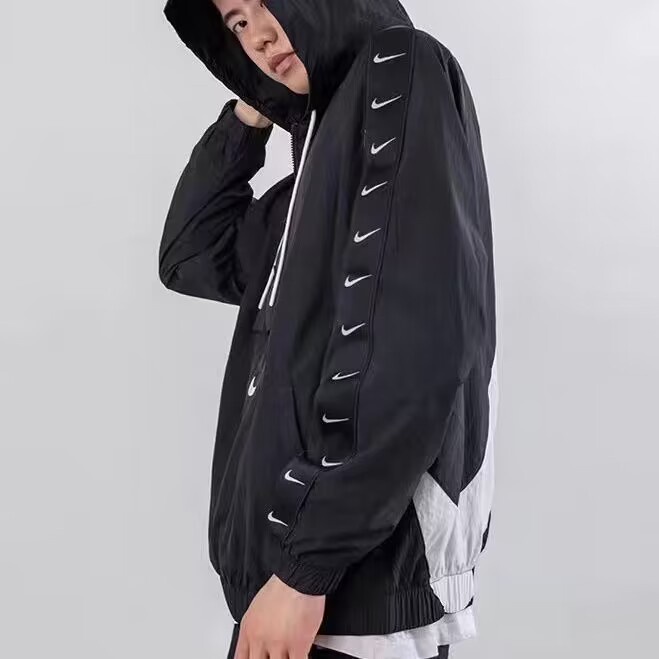 Áo Khoác nike Chính Hãng 100% Chống Gió Dáng Rộng Thêu logo Thời Trang Cho Nam