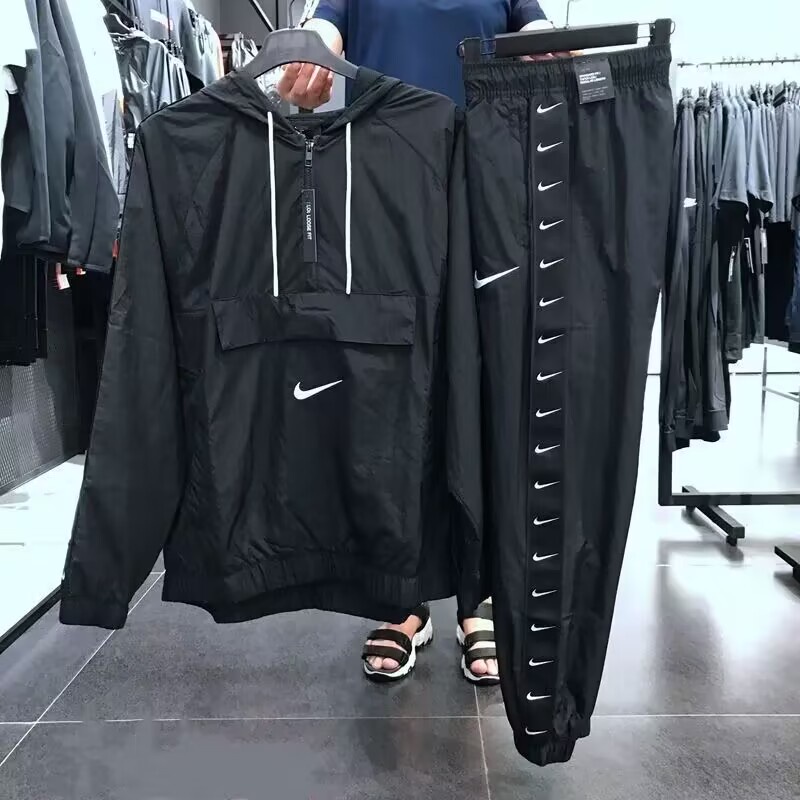 Áo Khoác nike Chính Hãng 100% Chống Gió Dáng Rộng Thêu logo Thời Trang Cho Nam