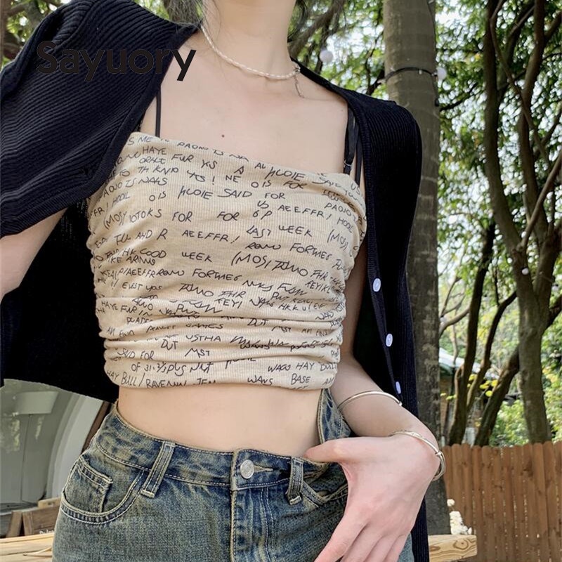 Áo Lót Sát Nách In Chữ Sau Lưng Thời Trang 2023 Cho Nữ