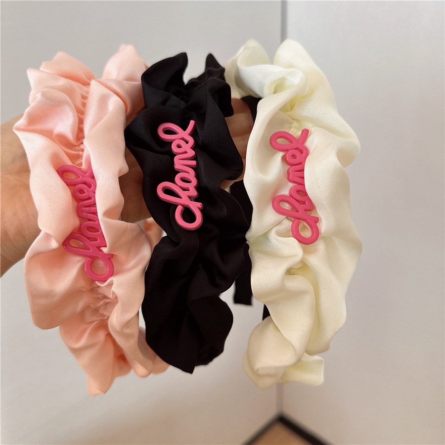 Băng Đô Cài Tóc Xếp Ly Màu Trơn In Họa Tiết Đầu Lâu 2023 Cho Nữ