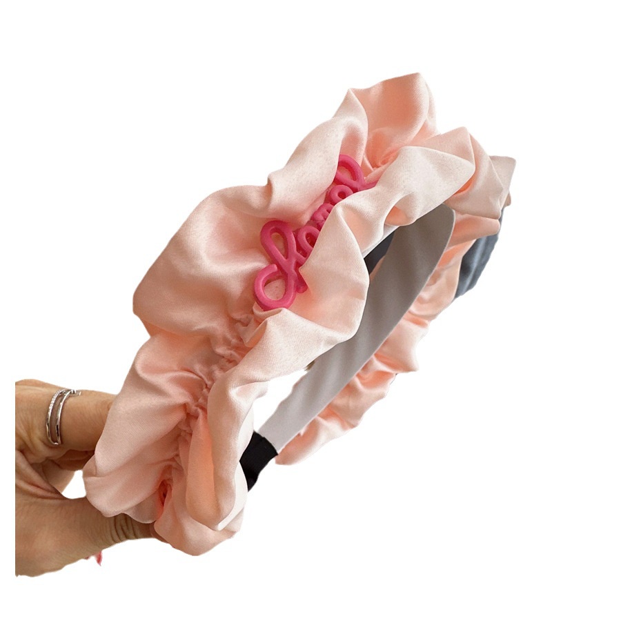 Băng Đô Cài Tóc Xếp Ly Màu Trơn In Họa Tiết Đầu Lâu 2023 Cho Nữ