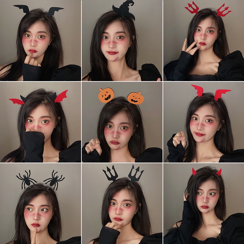 Cài Tóc Hình Sừng Quỷ Đen Vui Nhộn Cho halloween