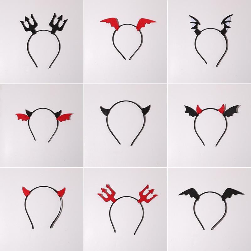 Băng Đô Cài Tóc Hình Sừng Nhện Màu Đen Cho Nữ