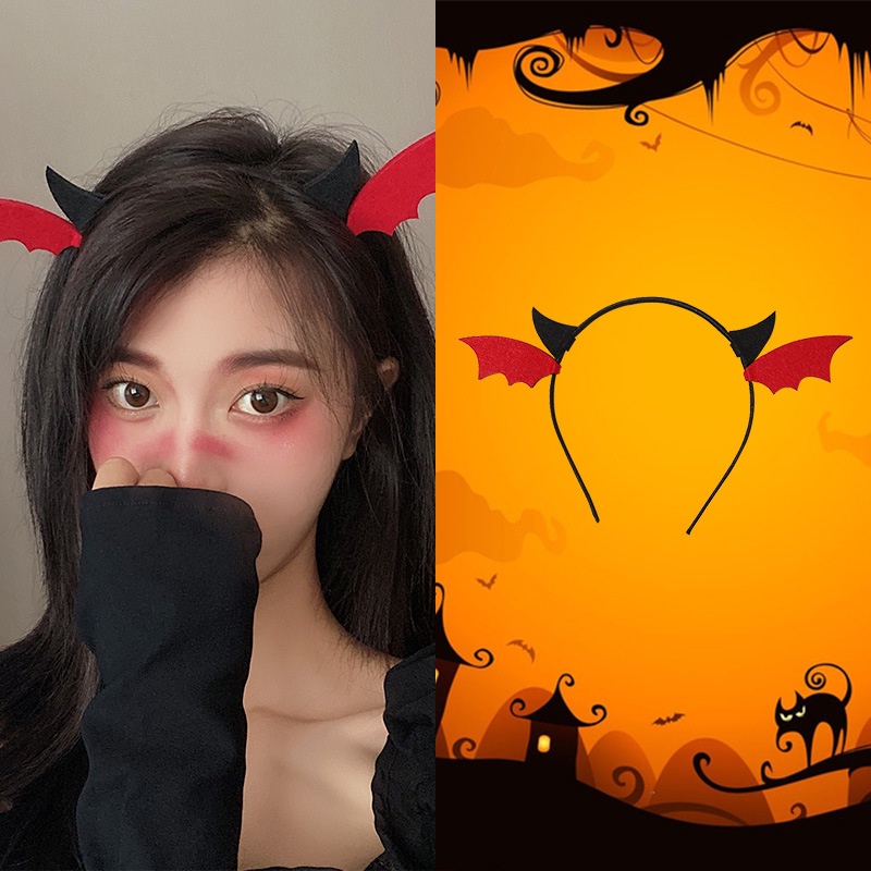 Băng Đô Cài Tóc Hình Sừng Nhện Màu Đen Cho Nữ