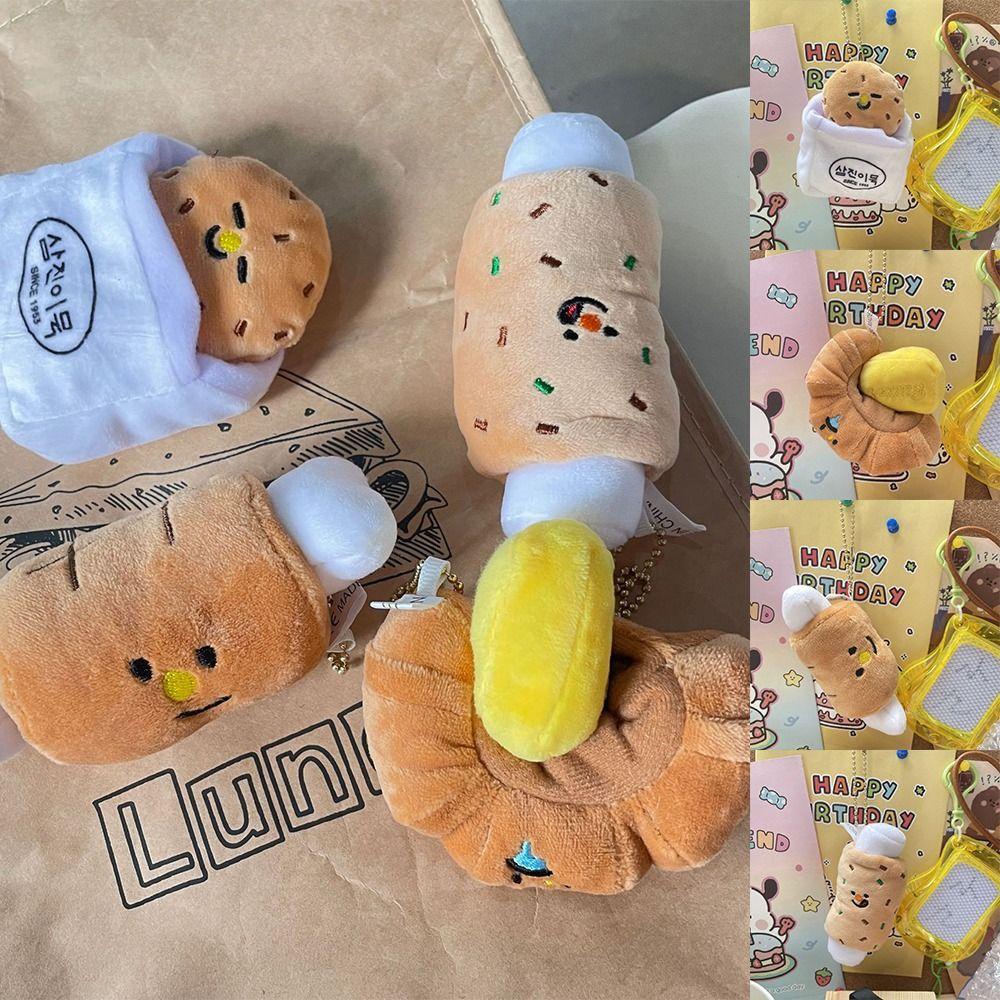 Shanlin Móc Khóa Hình Bánh Mì Nhồi Bông Đáng Yêu