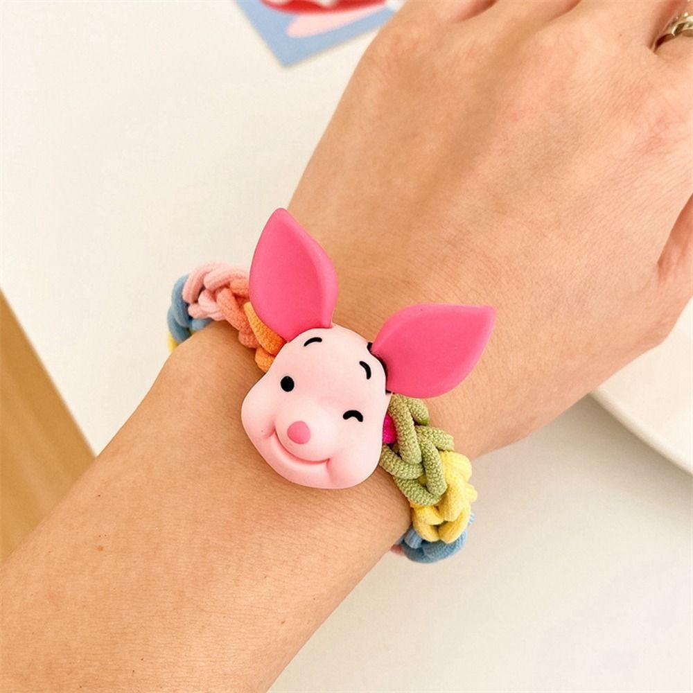 Bie Dây Buộc Tóc Co Giãn Hình Gấu / Dâu Tây / Trái Tim Dễ Thương Dành Cho Bé