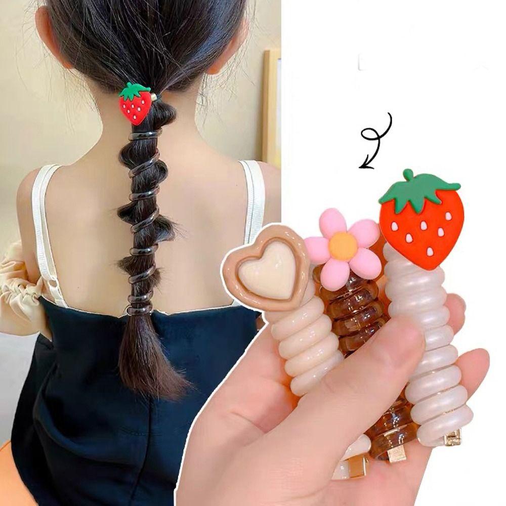 Shanlin Dây Buộc Tóc Nhựa Hình Mèo kitty Gấu Phong Cách Hàn Quốc Thanh Lịch Cho Nữ / Bé Gái