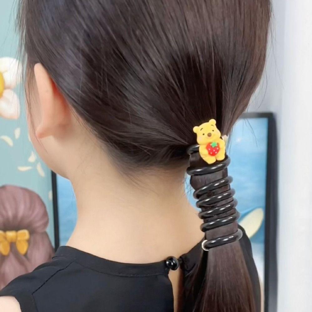 Shanlin Dây Buộc Tóc Nhựa Hình Mèo kitty Gấu Phong Cách Hàn Quốc Thanh Lịch Cho Nữ / Bé Gái