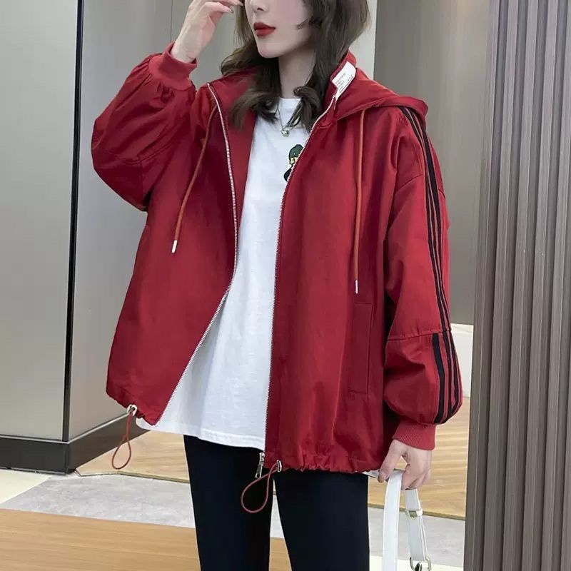 Áo Khoác Bóng Chày Có Mũ Trùm Thời Trang Mùa Thu Giản Dị