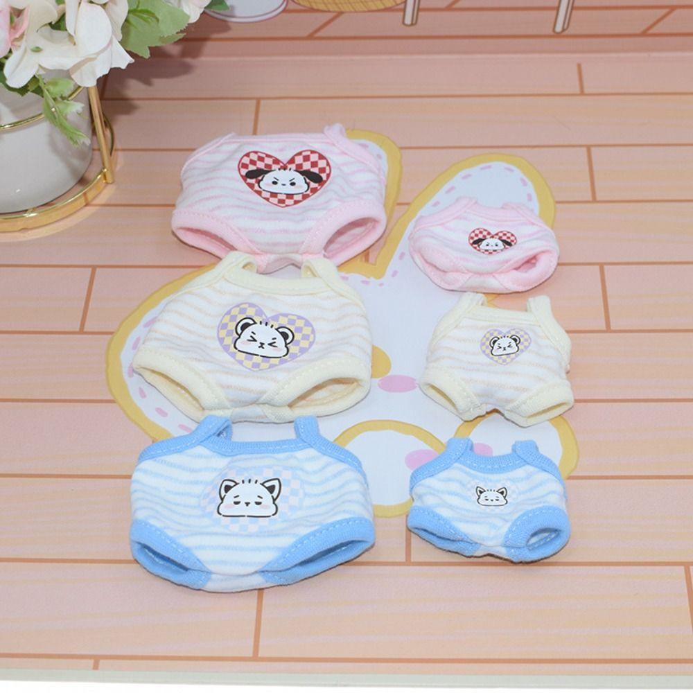 Bộ Áo Liền Quần Bằng Vải cotton Dễ Thương Cho Búp Bê 10-20cm