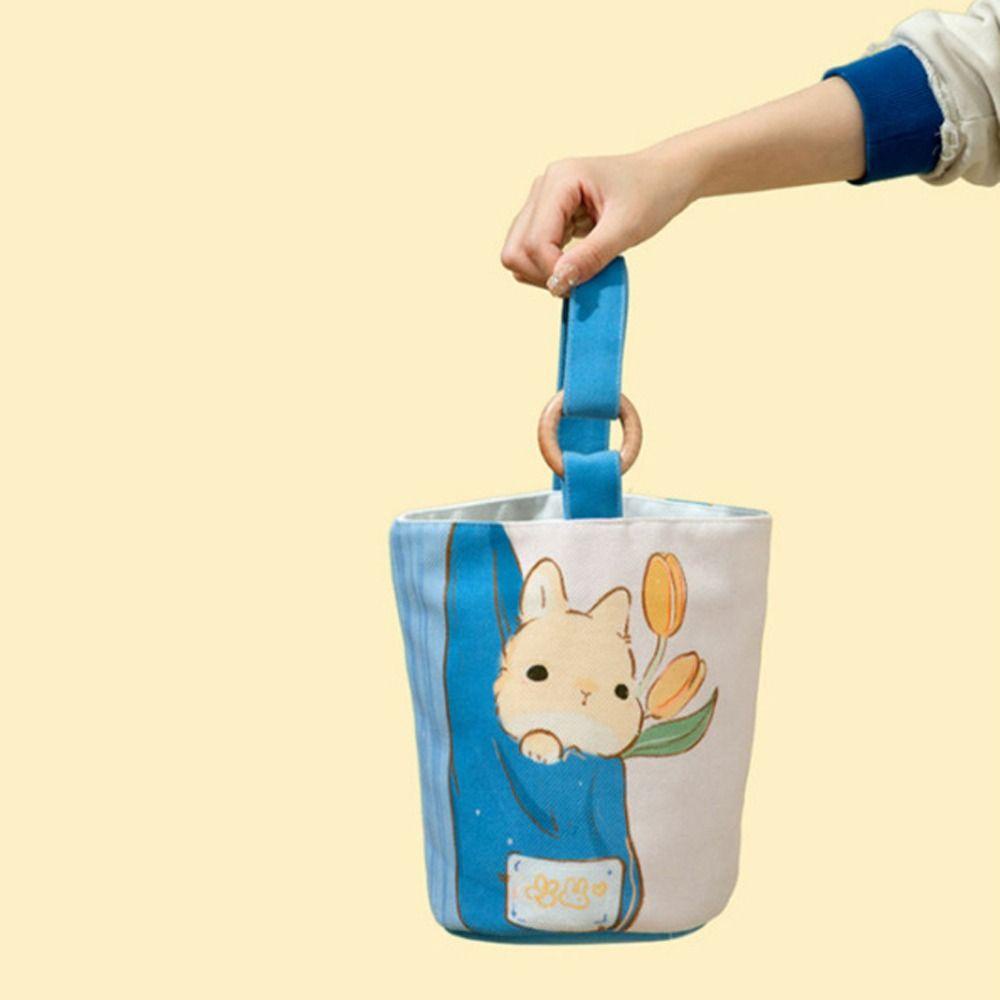 Hejiu Túi vải In Hình Thỏ / Chó Mèo Hoạt Hình Tái Sử Dụng Được Cho Mẹ / Bé Gái