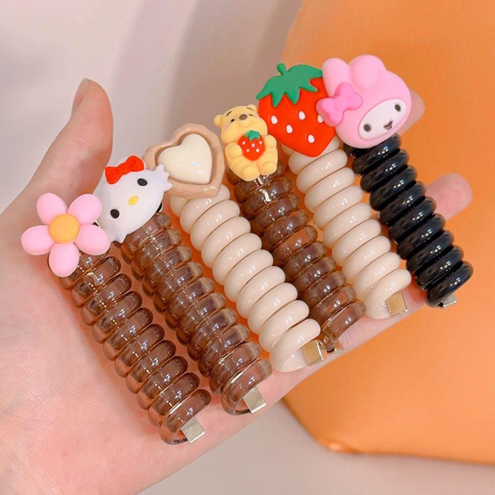 Shanlin Dây Buộc Tóc Nhựa Hình Mèo kitty Gấu Phong Cách Hàn Quốc Thanh Lịch Cho Nữ / Bé Gái