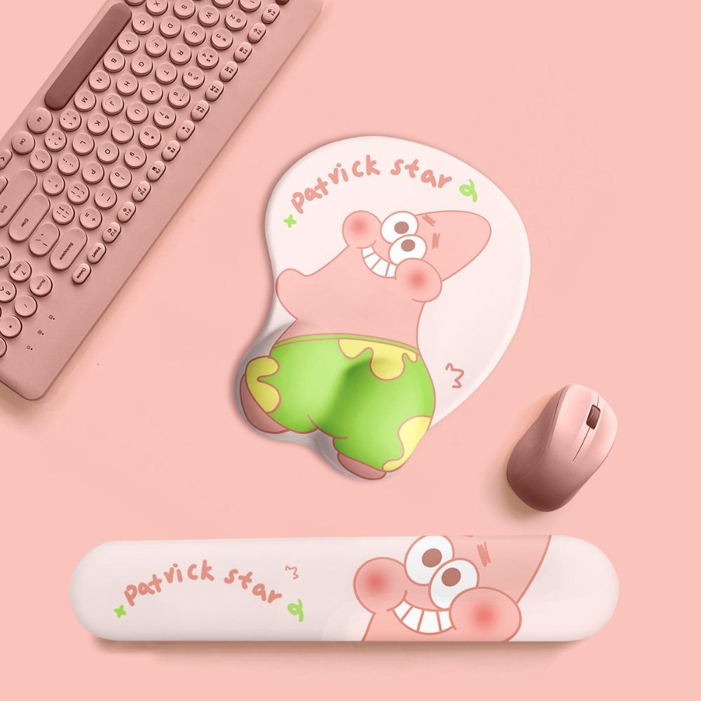 Miếng Lót Chuột Và Bàn Phím Máy Tính Mềm Hình Ngôi Sao 3d