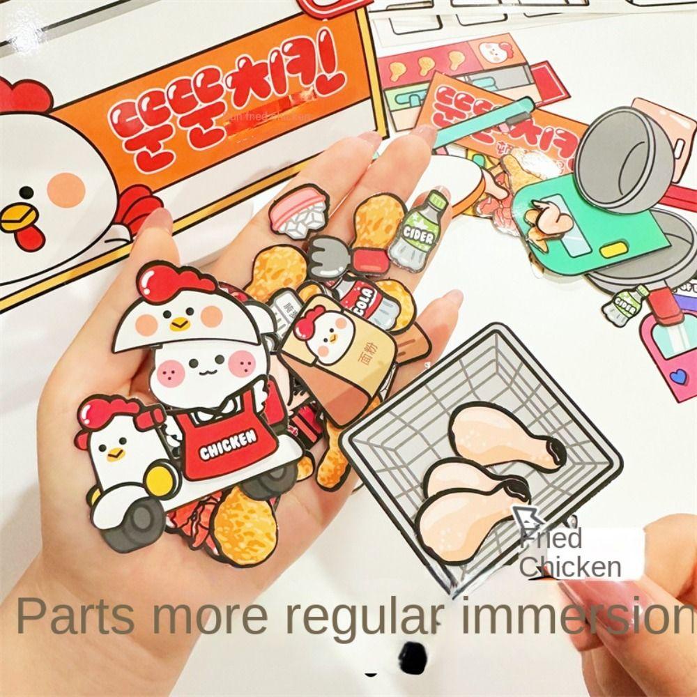 Sách Giấy Dán Trò Chơi Hình Bánh waffle Trung Quốc diy Thủ Công diy