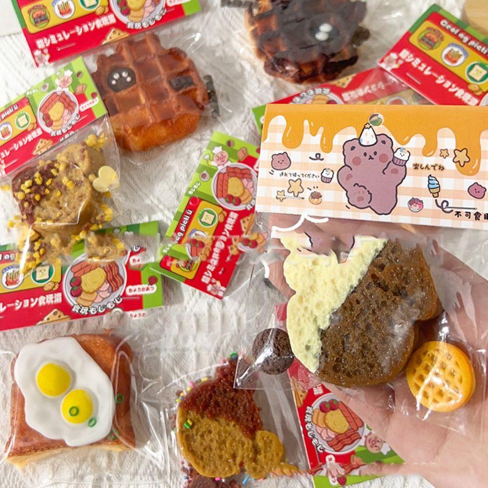 Shanrong Đồ Chơi Bóp Mềm Hình Bánh Mì / Bánh Rán / Thịt Nướng / Kem / Món Quà Cho Bé