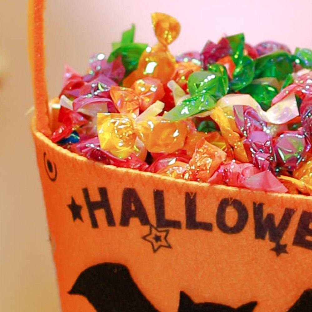Ellaub Túi Đựng Kẹo Sức Chứa Lớn Hình Bí Ngô halloween Đáng Yêu