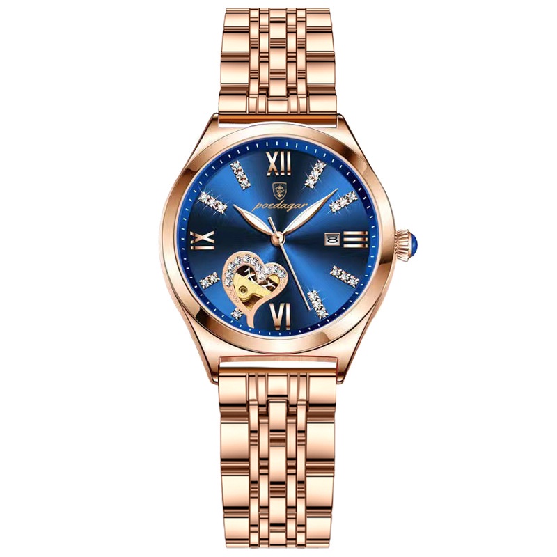 Đồng Hồ patek eggplant 320 Chống Thấm Nước Dạ Quang Hình Trái Tim Thời Trang Hàn Quốc Cho Nữ