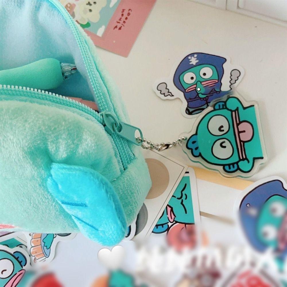 Rowans Túi Đựng Bút Chì Sức Chứa Lớn Có Khóa Kéo Sáng Tạo Hình Cá Xấu Xí hanton Cho Học Sinh